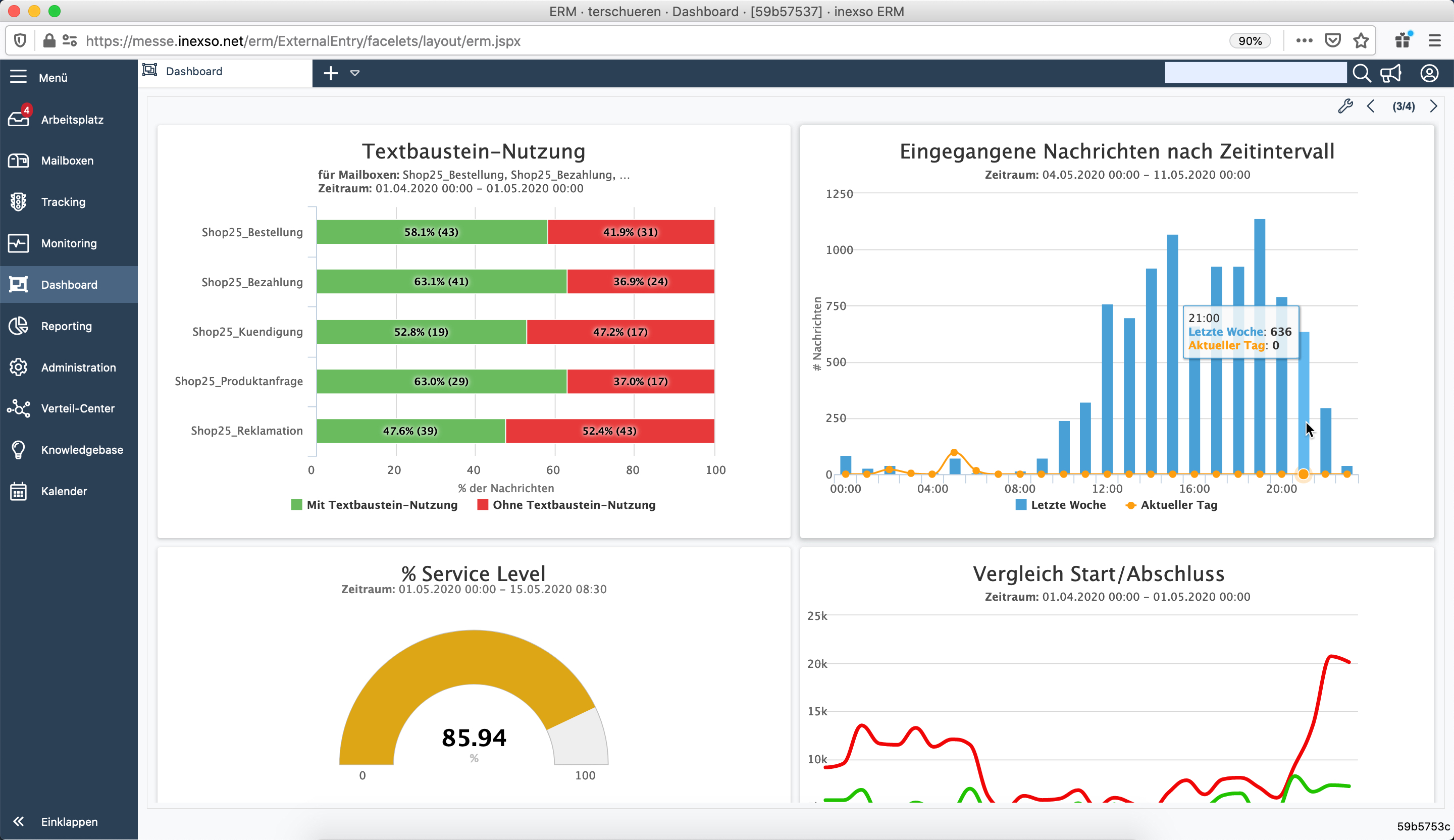 screenshot of INEXSO ERM